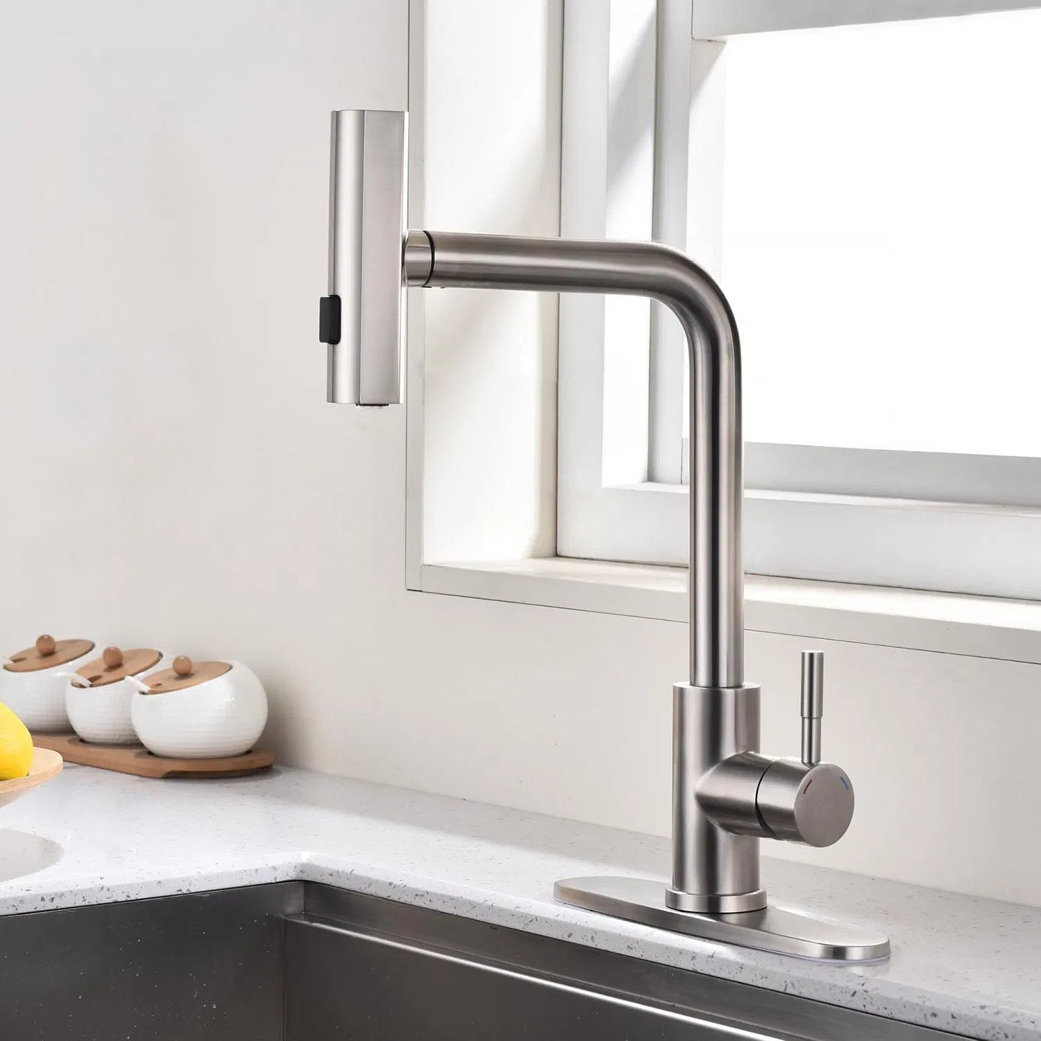 Heavy-Duty Pull-out Rainfall Kitchens Faucet for Gourmet Ada Compliant
