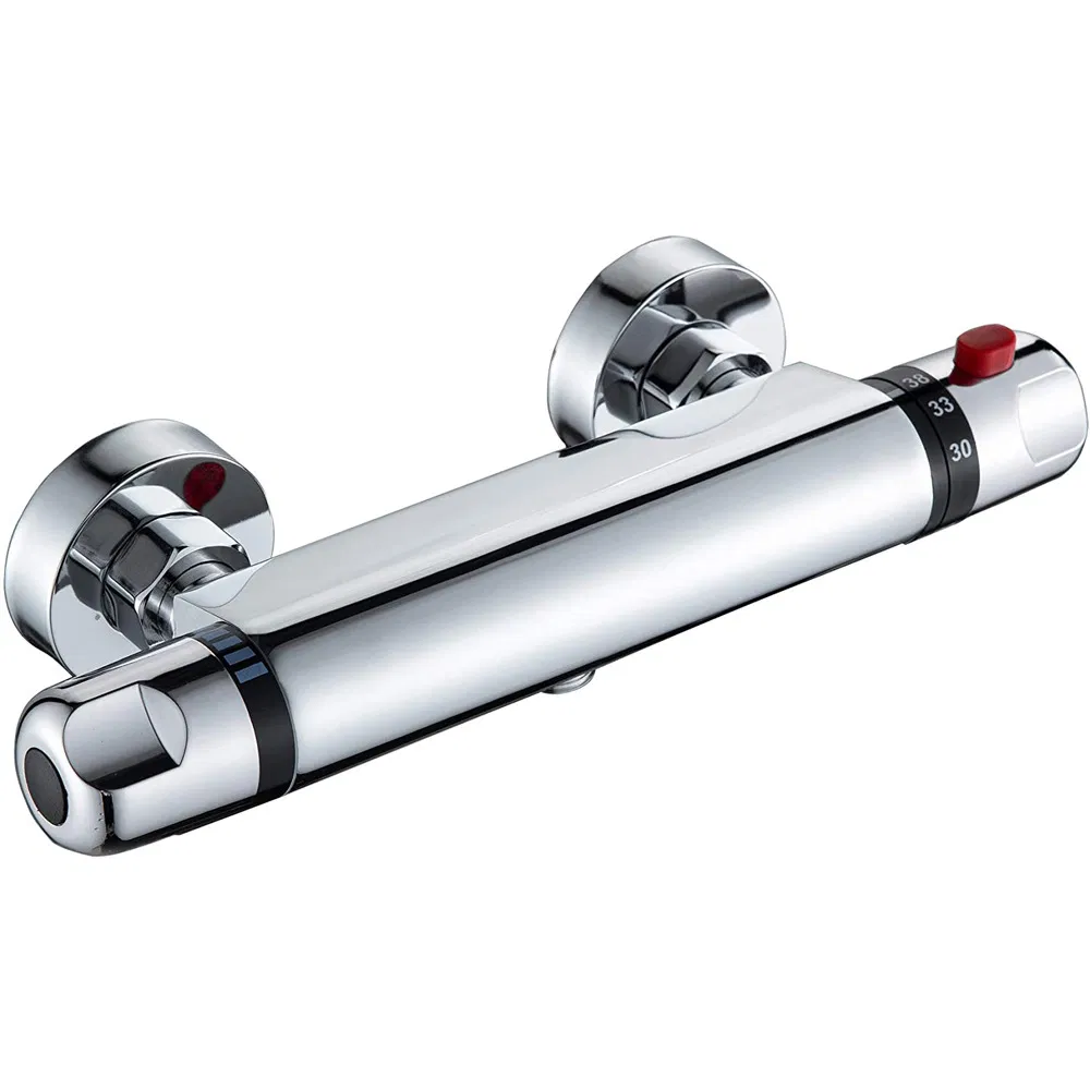 Wall-Mounted Thermostatic Shower Valve with Diverter Function