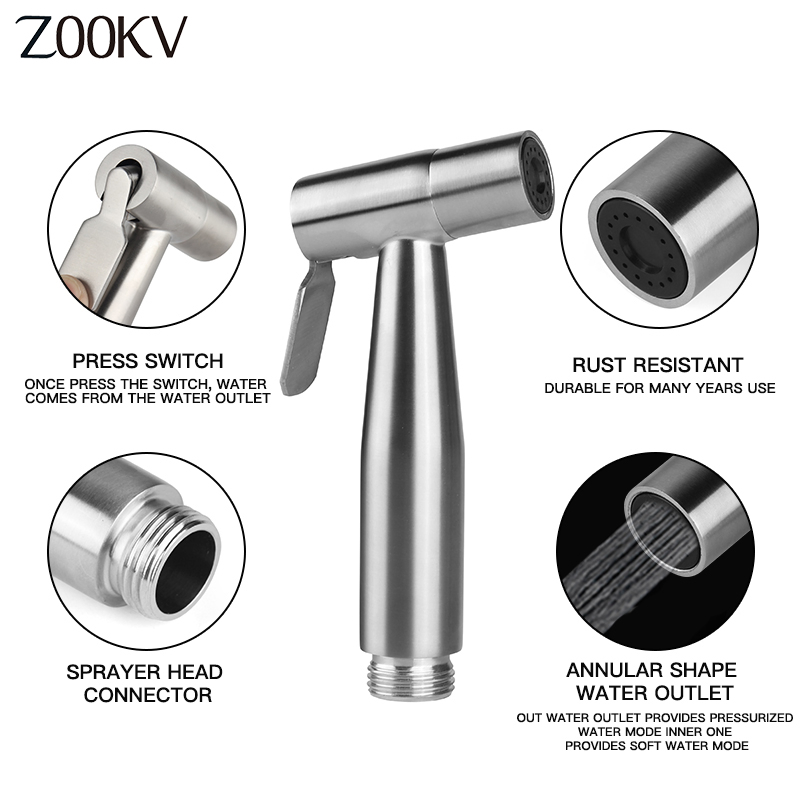 Head Replacement for Kitchen Sink Faucet-Brushed Nickel Replacement Kitchen Sink Side Sprayer Set