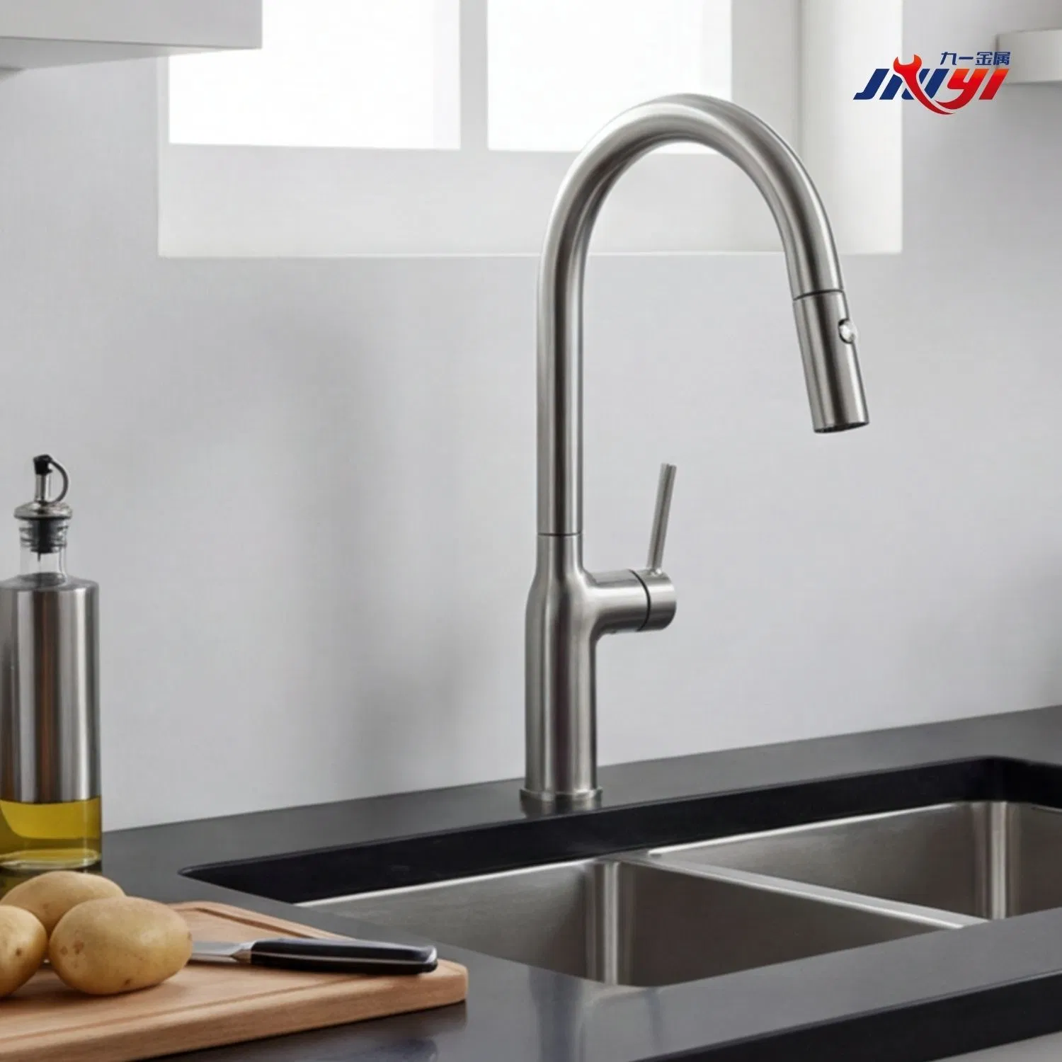 Classic Style Bridge Stainless Steel Kitchen Faucet for Country-Chic Home Kitchens