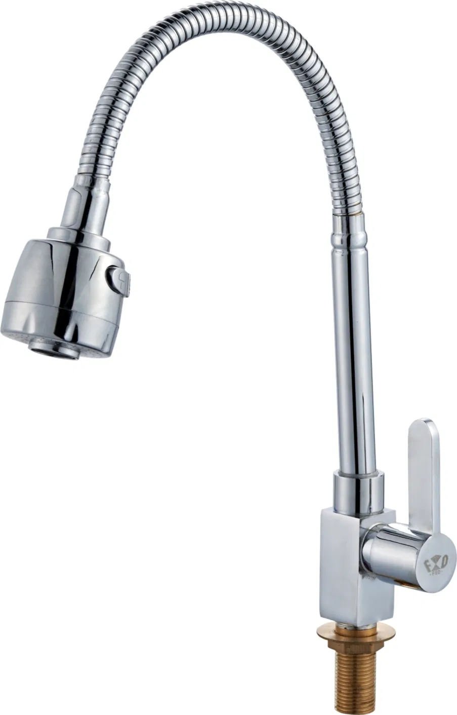 Nickel Brushed Cold Water Kitchen Faucet Stainless Steel Taps Wall Mounted Flexible Hose Basin Mixer