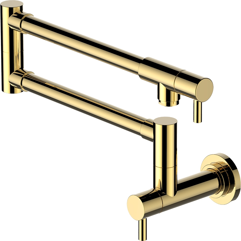 Wall Mounted Pot Filler Faucet with Extendable Folding Spout