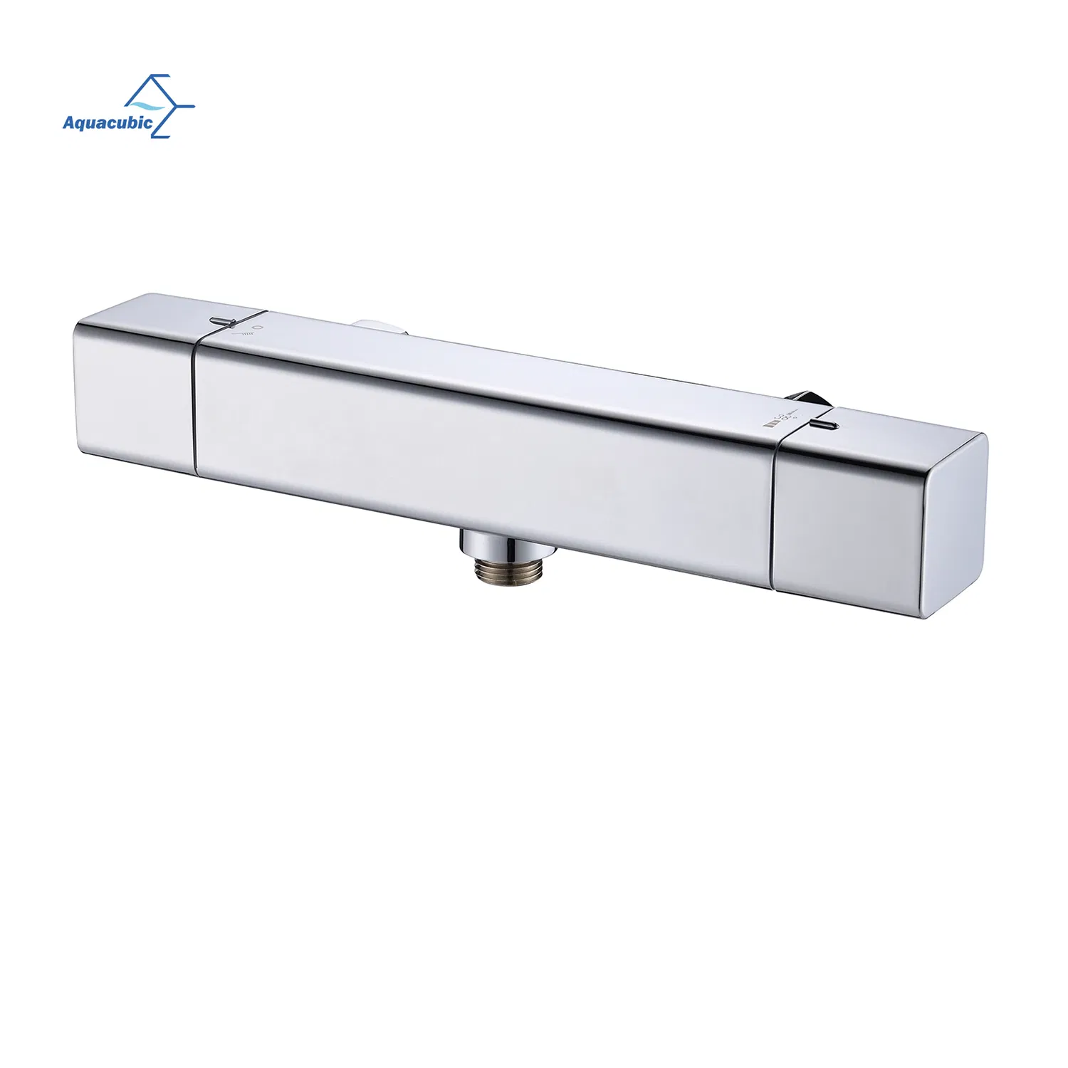 Bathroom Luxury Brass Chromed 2-Handle Wall Mount Thermostatic Shower Valve Trim Constant Temperature Water Mixer