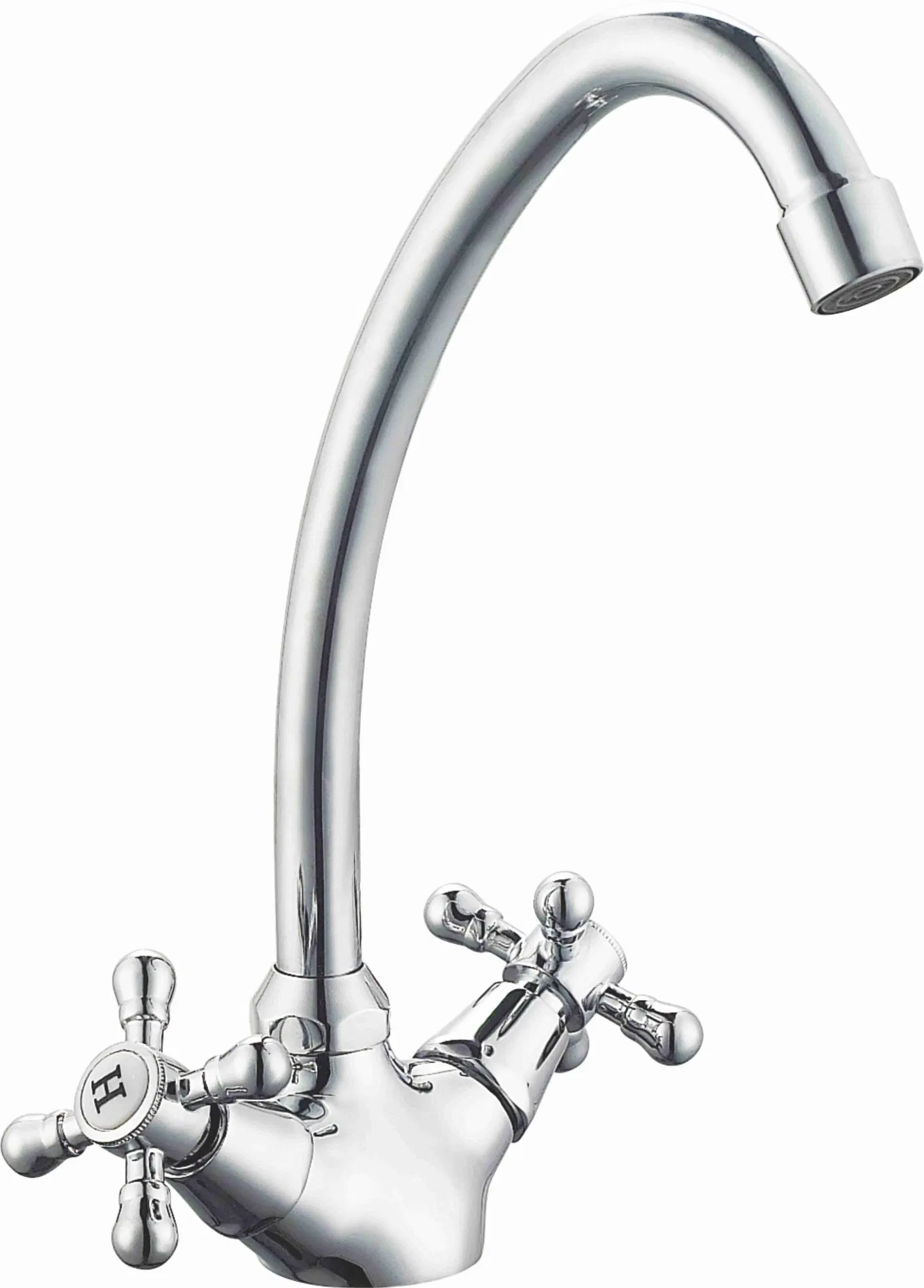 Wholesale 360 Rotatable Kitchen Faucet Center Deck Mount Bridge Faucet