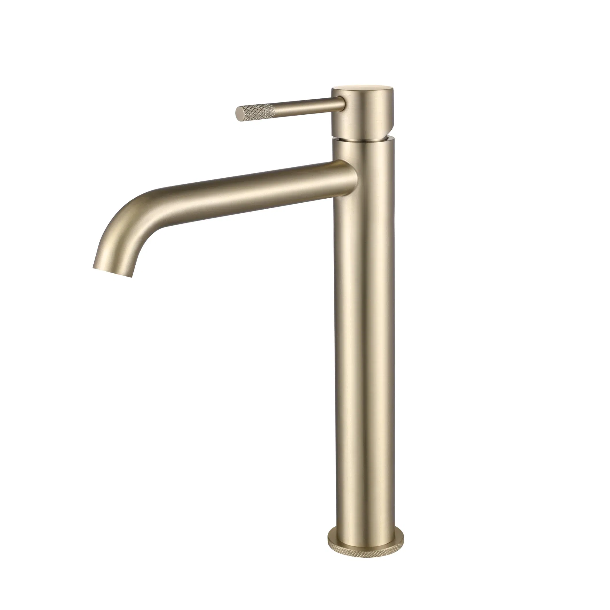 Tall Pillar Brushed Stainless Steel Basin Water Mixer Bath Room Mixer Kitchen Sink Mixer in Chrome Deck Mounted Mixer