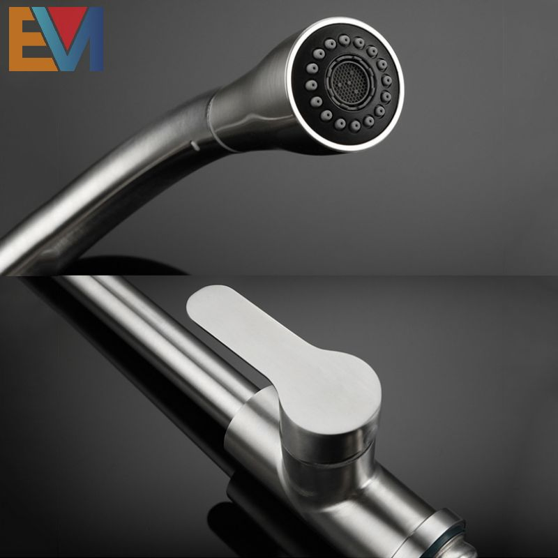 Factory Price Deck Mounted 3 Function Pull out Kitchen Faucet