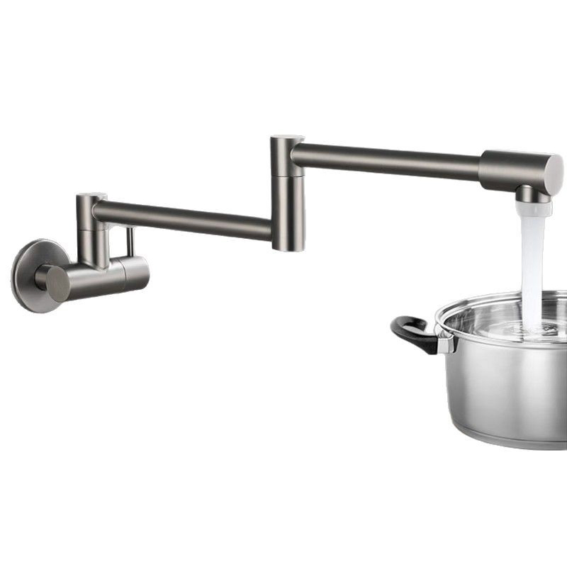 Premium Stainless Steel Wall-Mount Pot Filler Faucet for Kitchens