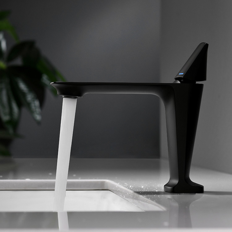 Matte Black Single Handle Bathroom Faucet Wash Basin Mixer Tap Sanitary Wares Basin Faucet