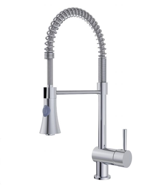 Sanitary Ware Spring Pull out Shower Water Tap Kitchen Sink Faucet