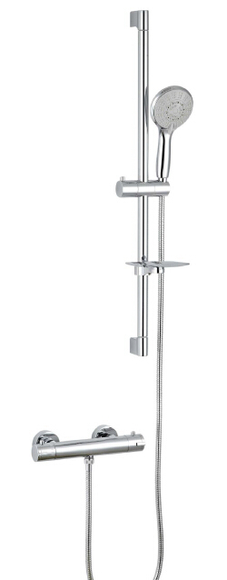 The Contracted Design of Beautiful Brass Polished Chrome Thermostatic Shower Valve