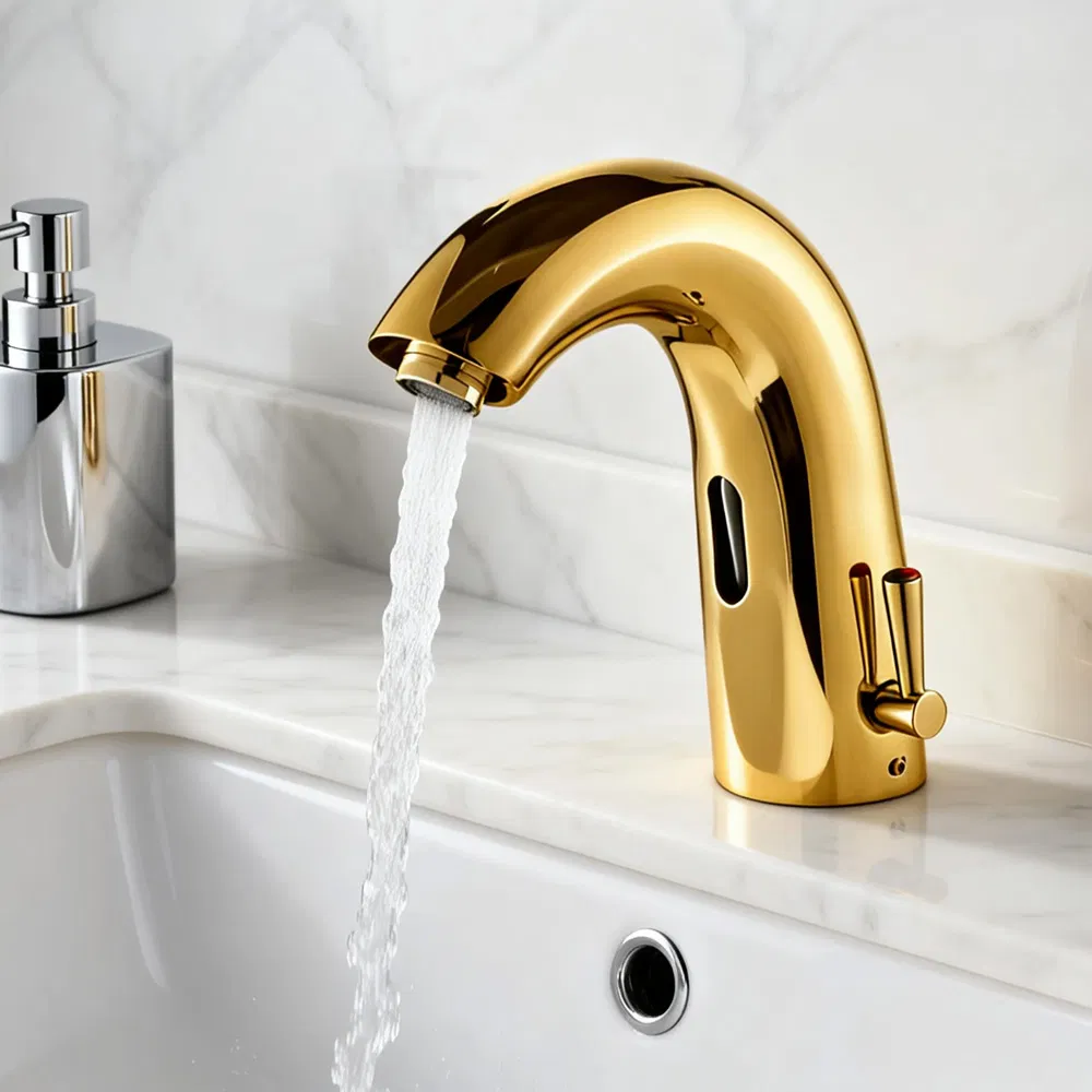 Golden Finish Sensor Faucet