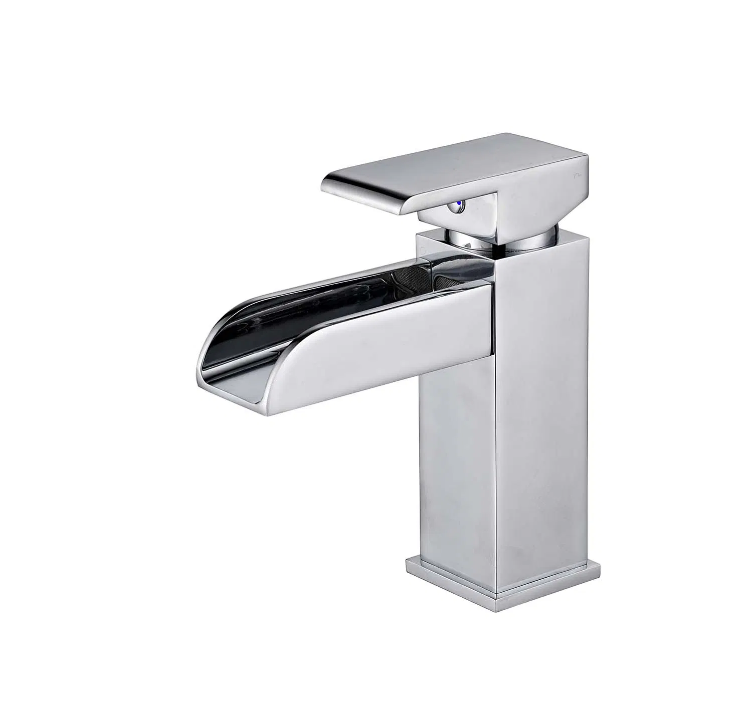 Brass Chromed Basin Mixer with Divertor Deck Mounted Bath Mixer Faucet