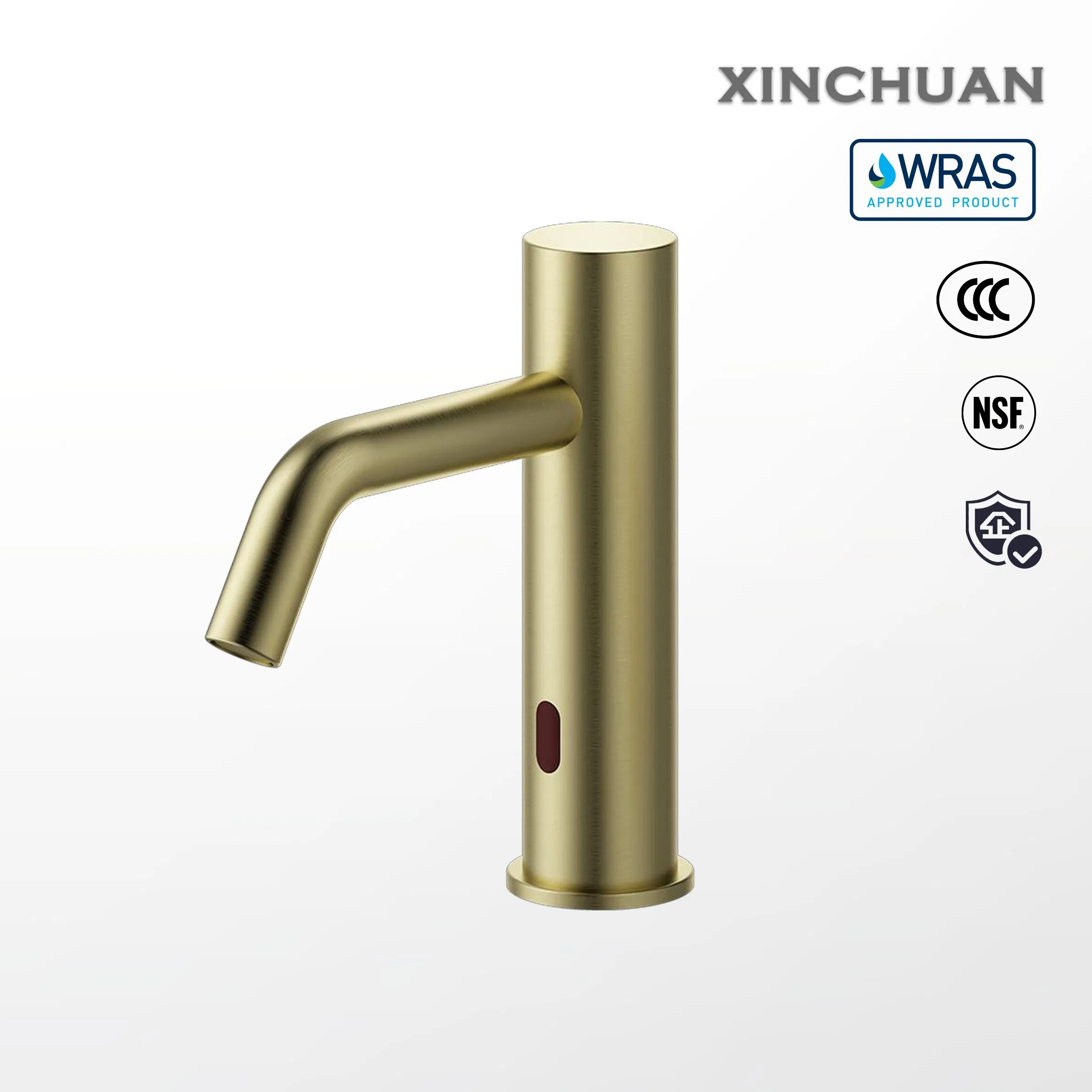 Sensor Faucet and Automatic Basin Faucet with Tof Sensing, Chrome Matte Black Finishes and High Temperature Resistance