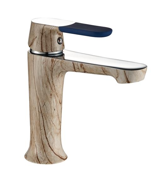 Deck Mounted Popular Style Basin Mixer Black Color Finish