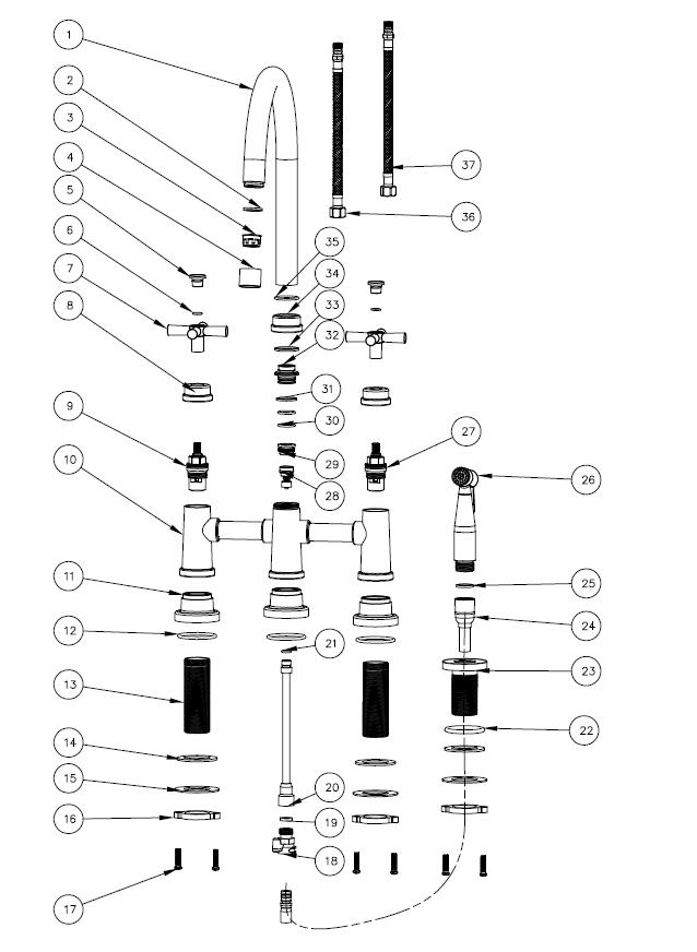 Aquacubic Cupc Matte Black Bronze High Arc Bridge Kitchen Faucet with Side Spray Kitchen Faucet