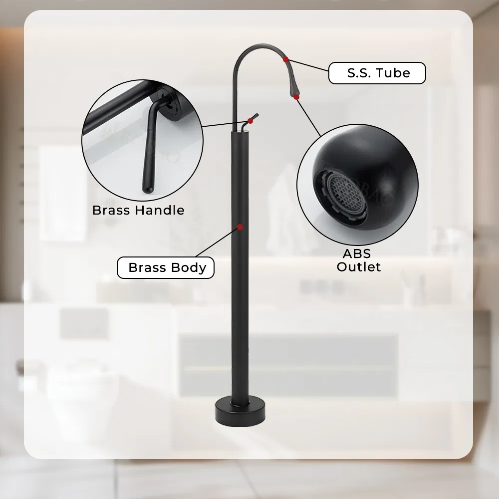 Modern Brass Freestanding Bathtub Mixer Faucet for Luxurious Bathrooms