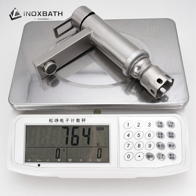 Premium Brushed Nickel Single Handle Basin Water Tap Faucet