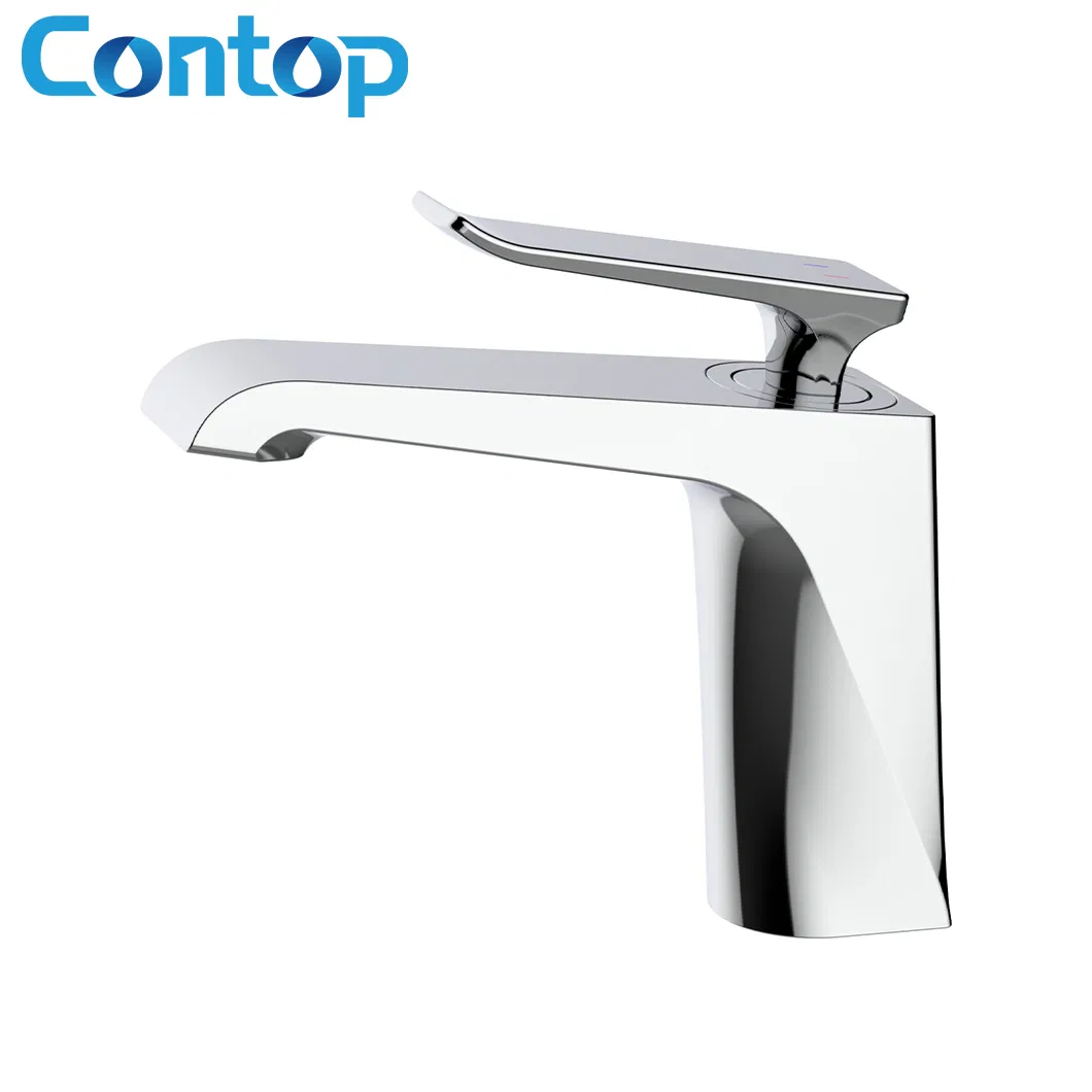 Deck Mounted Single Lever Brass Basin Faucet Mixer
