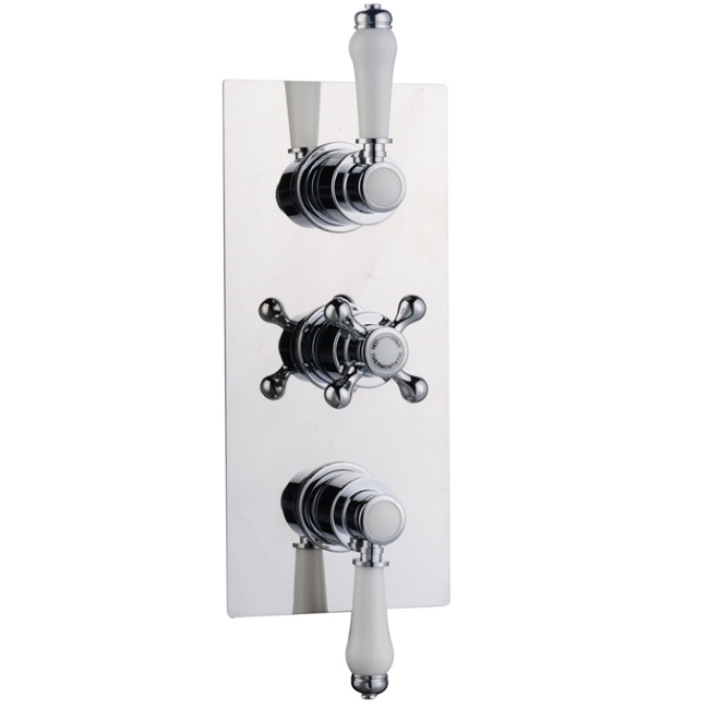 Solid Brass Polished Chrome Thermostatic Shower Valve