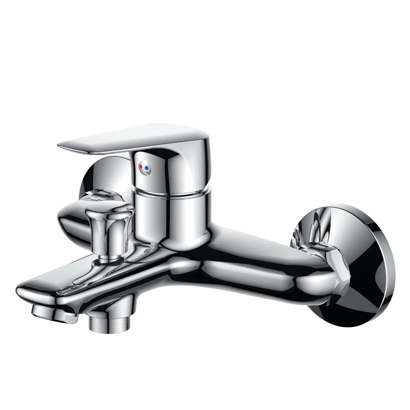 Hotel Apartment Brushed Nickel Wash Taps Modern Stainless Steel Hot Cold Water Basin Faucet Deck Mounted Bathroom Mixer Tap