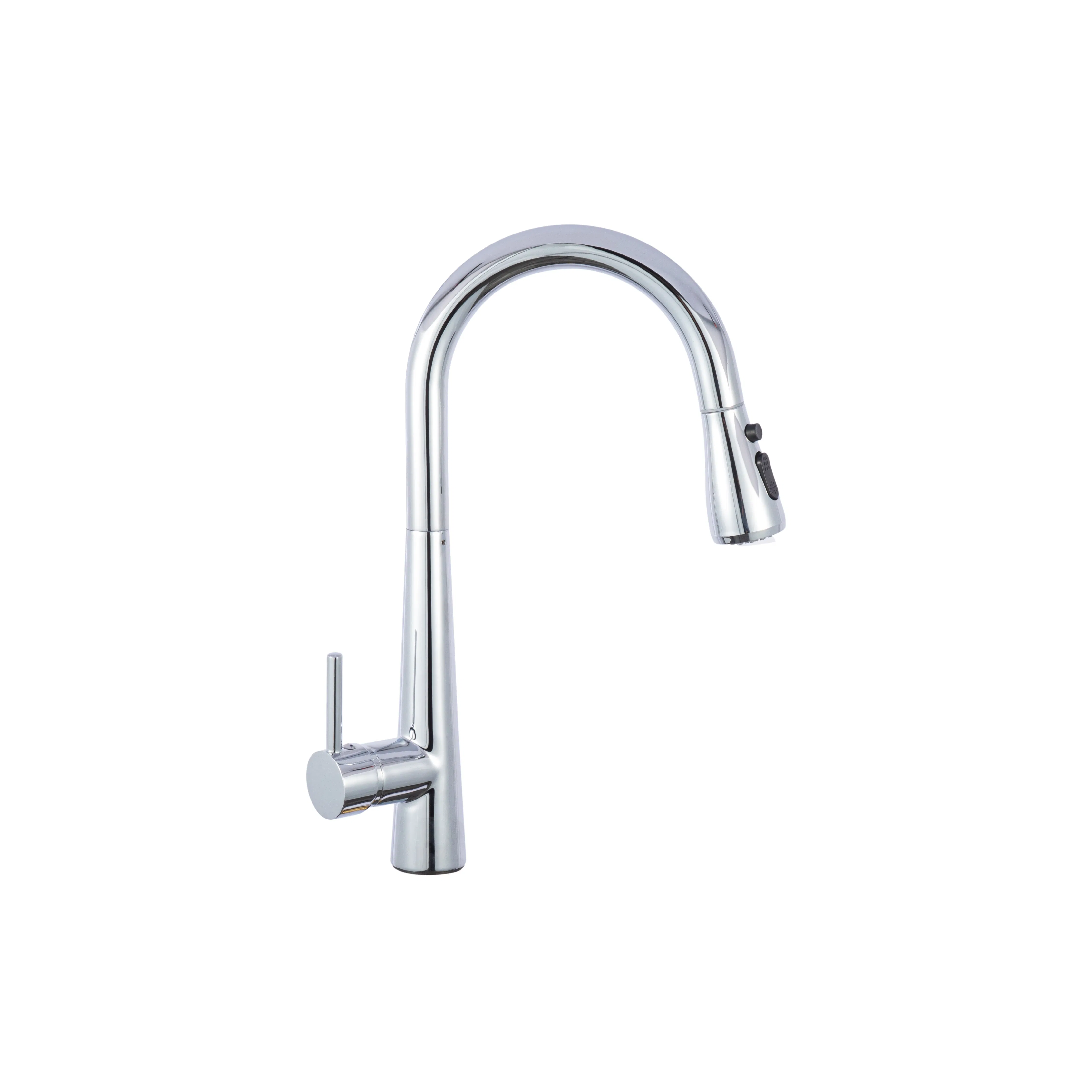 Commercial Pre-Rinse Kitchen Faucet, High Arc Kitchen Sink Faucet with Pull Down Spring Spout and Pot Filler