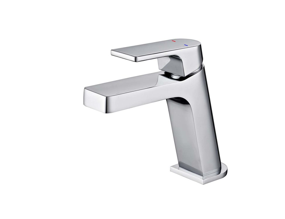 Brass Chromed Basin Mixer with Divertor Deck Mounted Bath Mixer Faucet