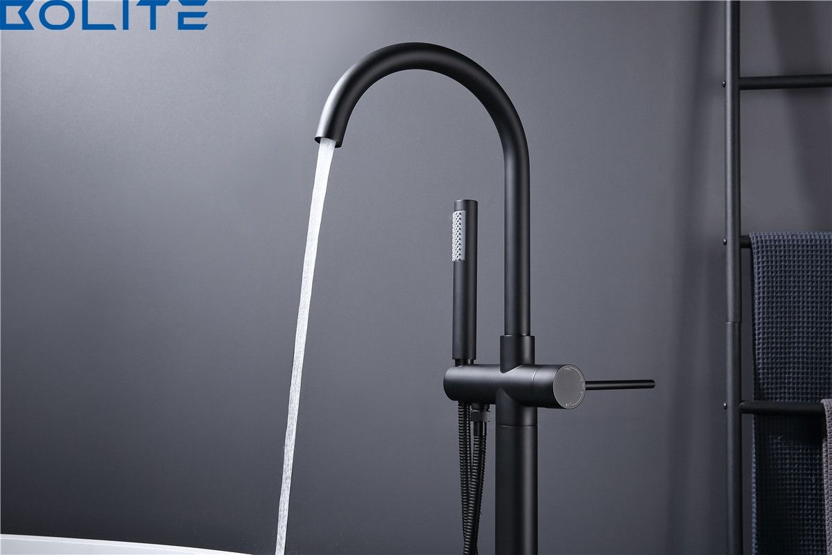 2025 Matte Black Bathtub Faucet Freestanding Bathtub Floor Mounted Bathtub Faucet