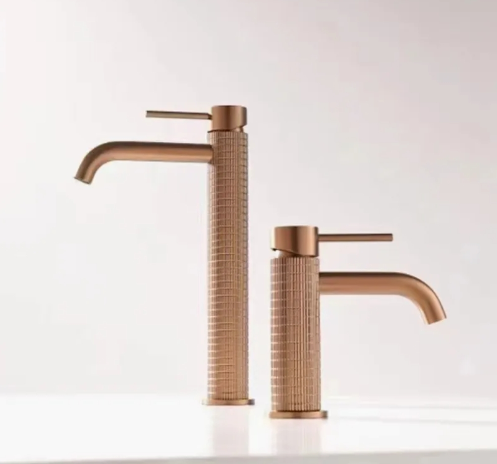 Deck Mounted Tall Basin Mixer Plated Chrome, Matt Black