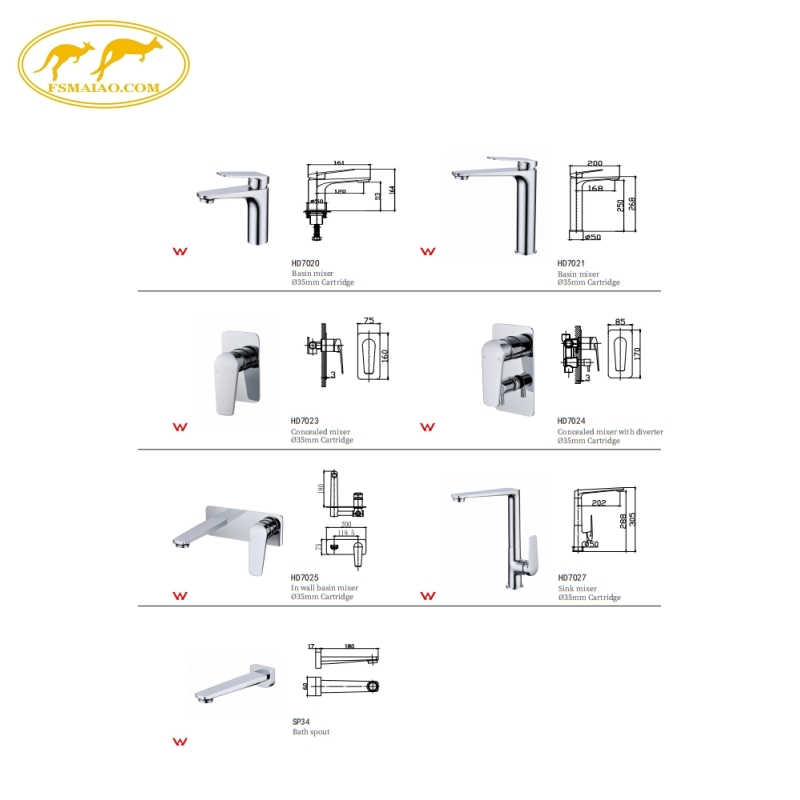 Watermark Wels Standard Dr Brass Body Bathroom Deck Mounted Basin Mixer