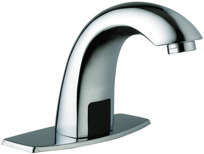 Solid Brass Polished Chrome Hand Free Lavatory Sensor Faucet