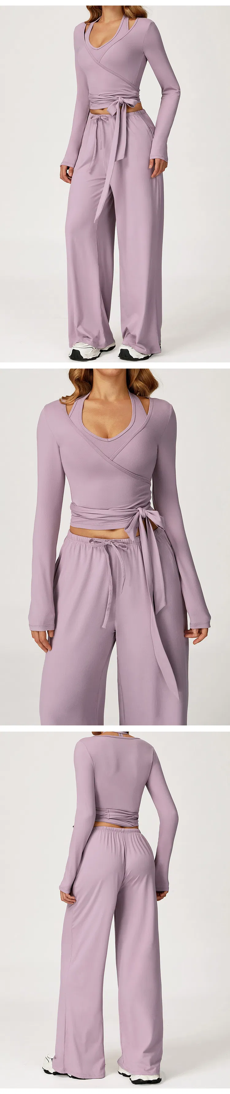 مجموعة يوغا سريعة التجفيف بحمالة ظهر جميلة من المصنع بالجملة 90%Polyester/10%Spandex مجموعة رياضية عصرية ملابس لياقة بدنية للجري غير رسمية