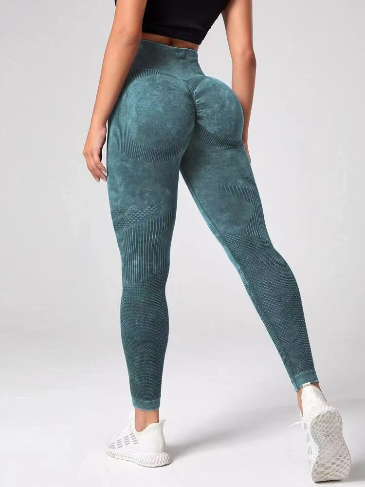 New Hollow Seamless Yoga Pants High Waist Peach Hip Lifting Fitness Pants Women's Yoga Wear