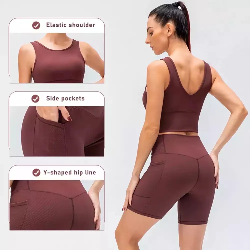 ملابس رياضية نسائية ذات جودة عالية للنساء ذوات الحجم الكبير، مجموعة حمالة صدر رياضية مضلعة وشورتات دراجة مخصصة لرياضة الدراجات والكرة