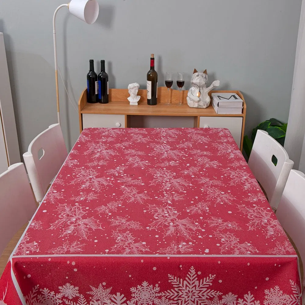 Christmas Tablecloths Light Luxury Atmosphere Festive Red Coffee Decorative Table Cloth