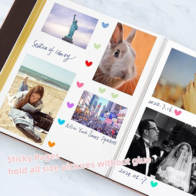 Wholesale Leather Cover Photo Albums Large Capacity Wedding DIY Family Photo Album Scrapbook