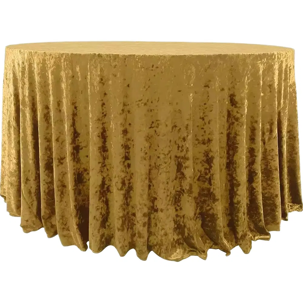 Sparkling Round Polyester Tablecloth Woven with Shiny Sequins Festive Colors Available