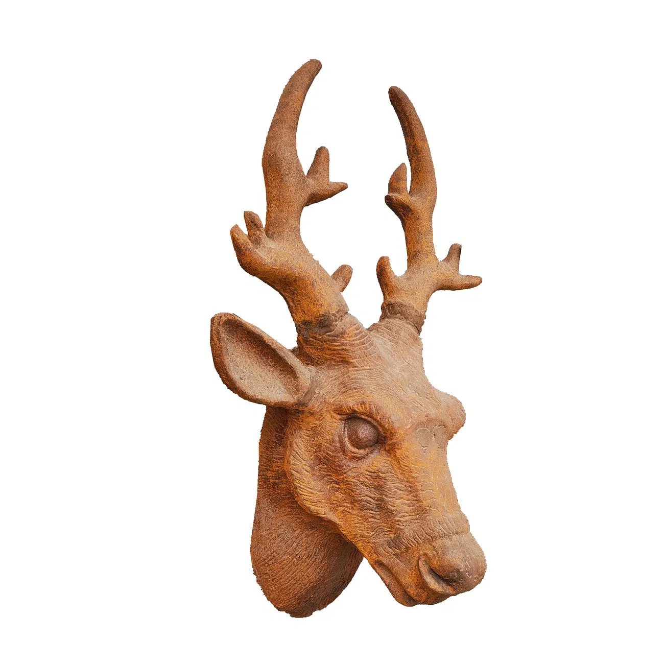 Garden Cast Iron Deer Head Sculpture