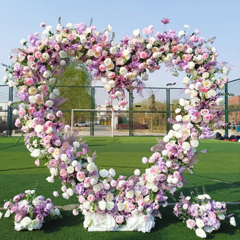 Wedding Balloon Heart Arch Stand Background Arch Stage Props Decor Flower Stand Arch