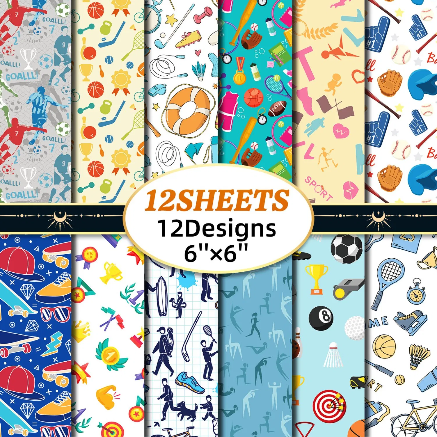 Sports-Themed Cross-Border Background Scrapbook for Handmade Journals