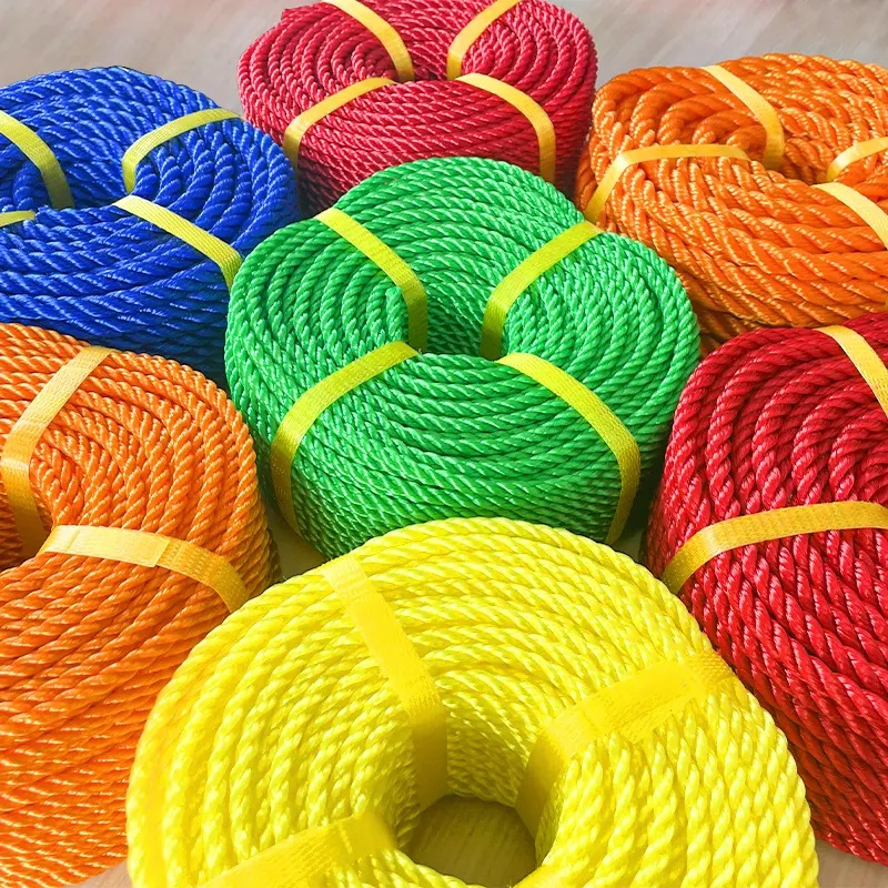 3/4/8/12 Strand Fishing Equipment Marine Plastic Cotton Polyester PP Nylon Thimble Mooring Polypropylene Price Macrame Ship Winch Polyethylene Tiger Rope