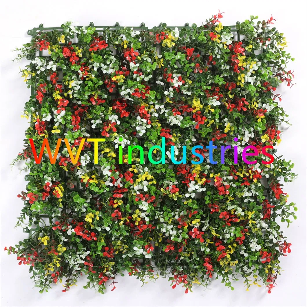 UV Protected Artificial Grass Fence Faux Boxwood Leaf IVY Foliage Vertical Green Wall Garden