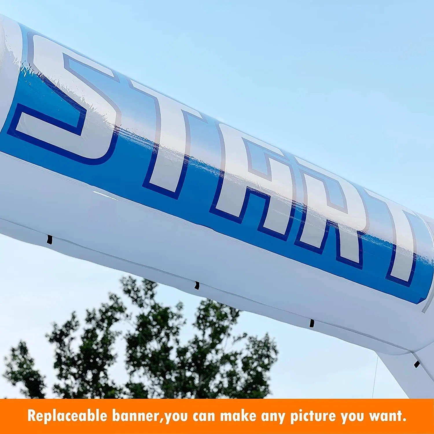 Boost Your Brand with Promotional Custom Finish Line Balloon Inflatable Entrance Arch featuring your LOGO