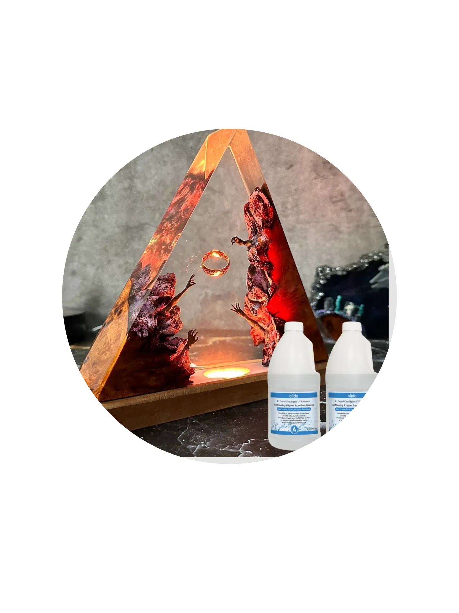 Crystal Clear Epoxy Resin for Wood Table DIY Jewelry Arts for Woodworking Liquid Appearance Seal