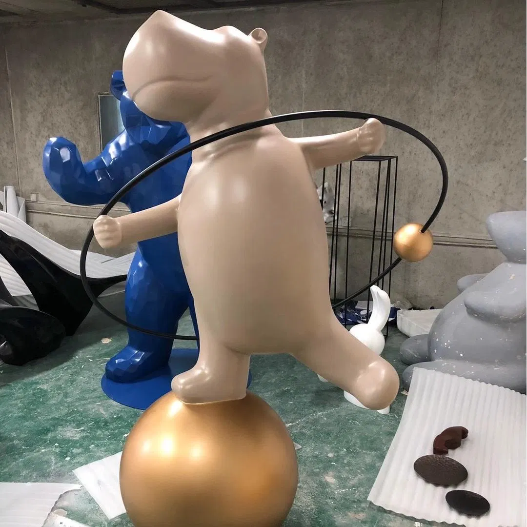 Kindergarten Garden Decor Outdoor Resin Fiberglass Sculpture Animal Art