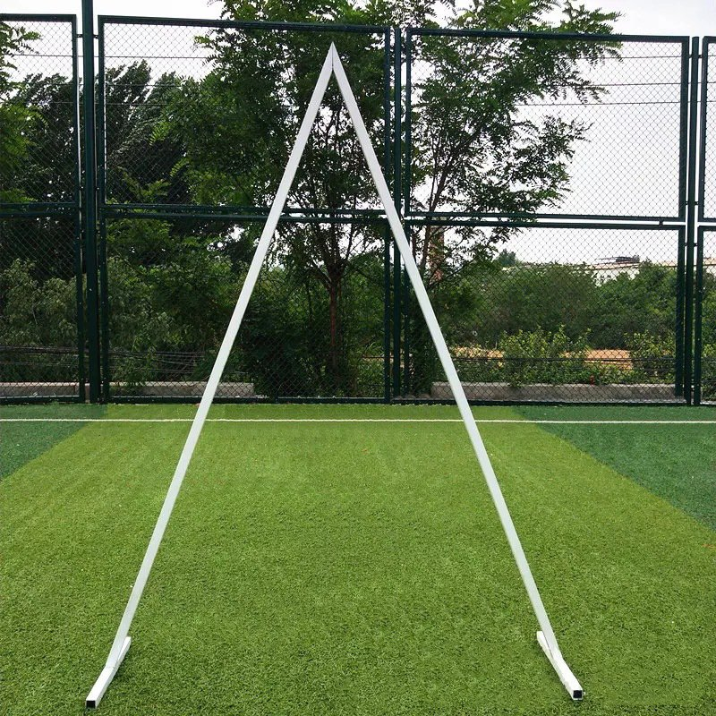 Triangle Iron Wedding Arch for Ceremony Natural Wood Backdrop Stand Wedding Arbor, Balloon Garland Stand