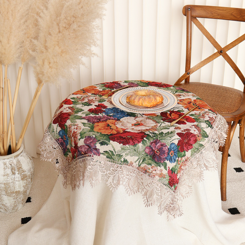 Festive Tablecloth Decor with Unique Patterned Table Linen Design