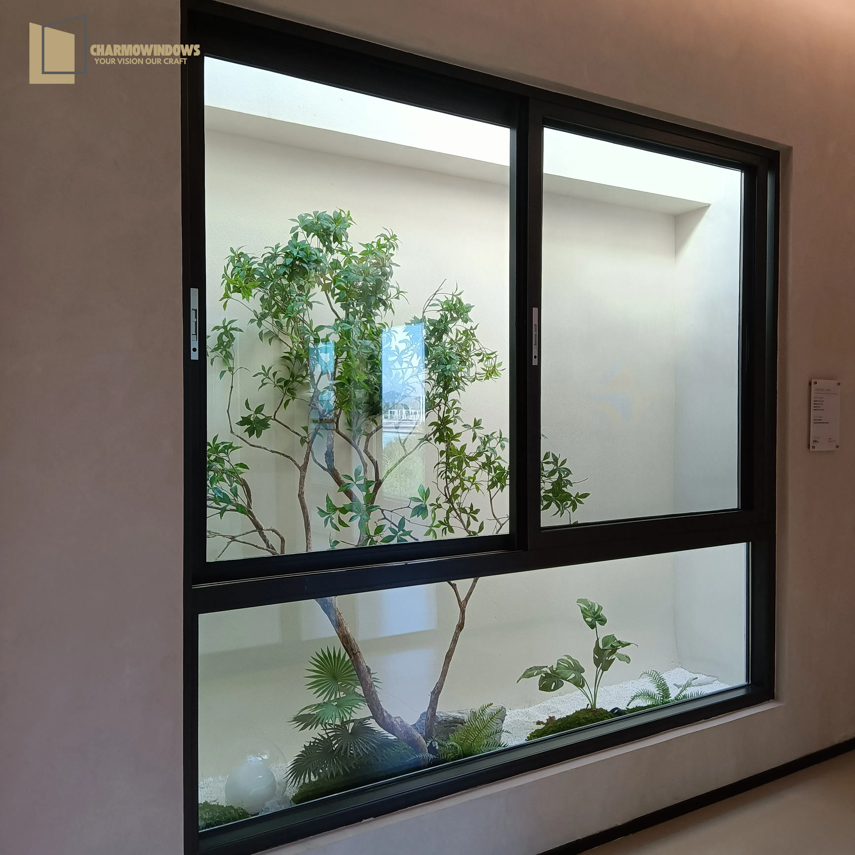 2.0mm Wall Thickness Premium Aluminum Profile Sliding Window Size by Order Two Modes Available
