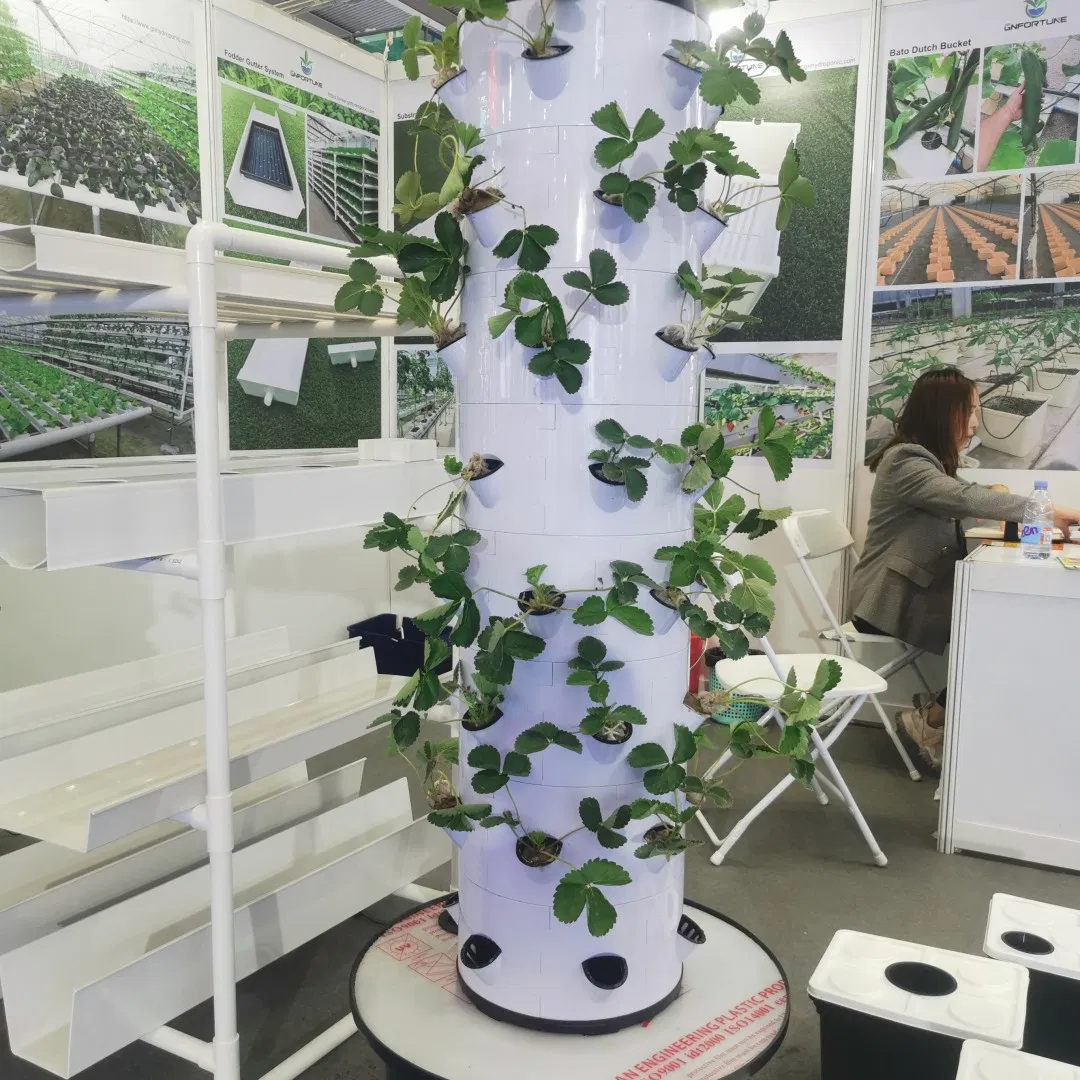 a Type Tower Vertical Hydroponic Aeroponic Tower Towers Garden LED with Cage