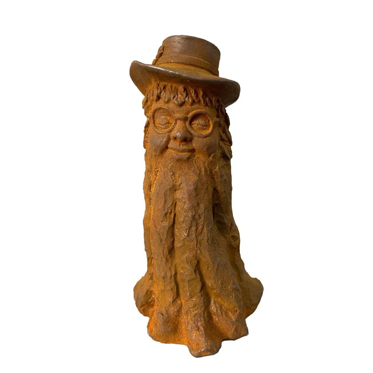 Metal Decorative Cast Iron Plant Old Man Sculpture