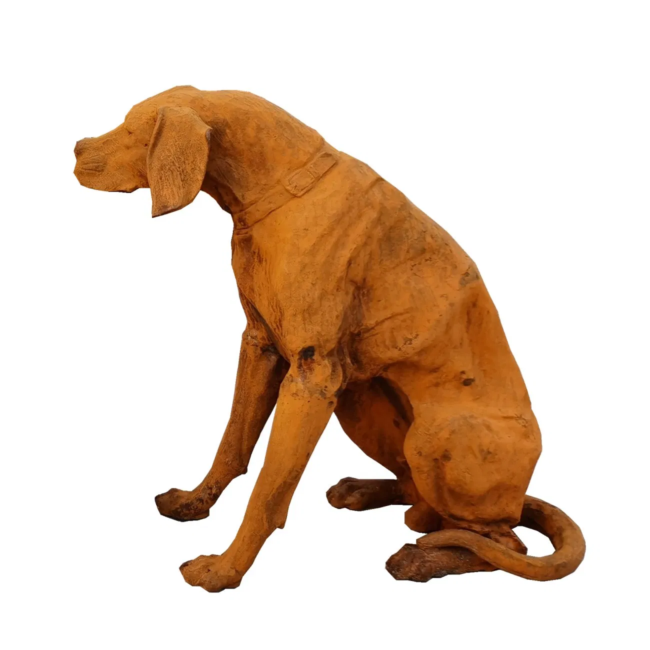Rusty Finish Easter Puppy Casting Sculpture for Housewarming